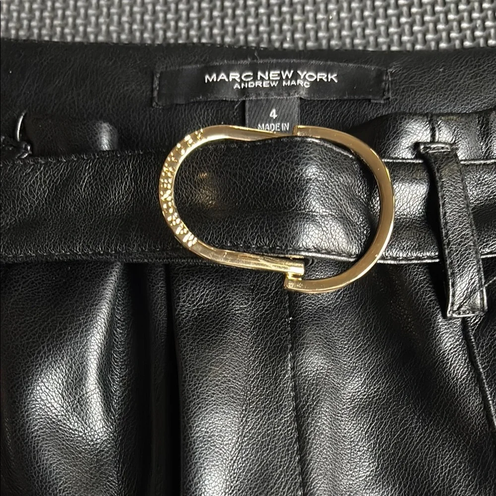 Marc New York Black Leather Pants